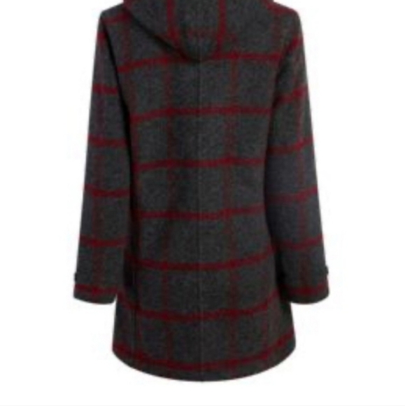 Woolrich Ember Peak Wool Plaid Checked Hoodie Winter Snow Fall Pea Coat - Picture 3 of 14